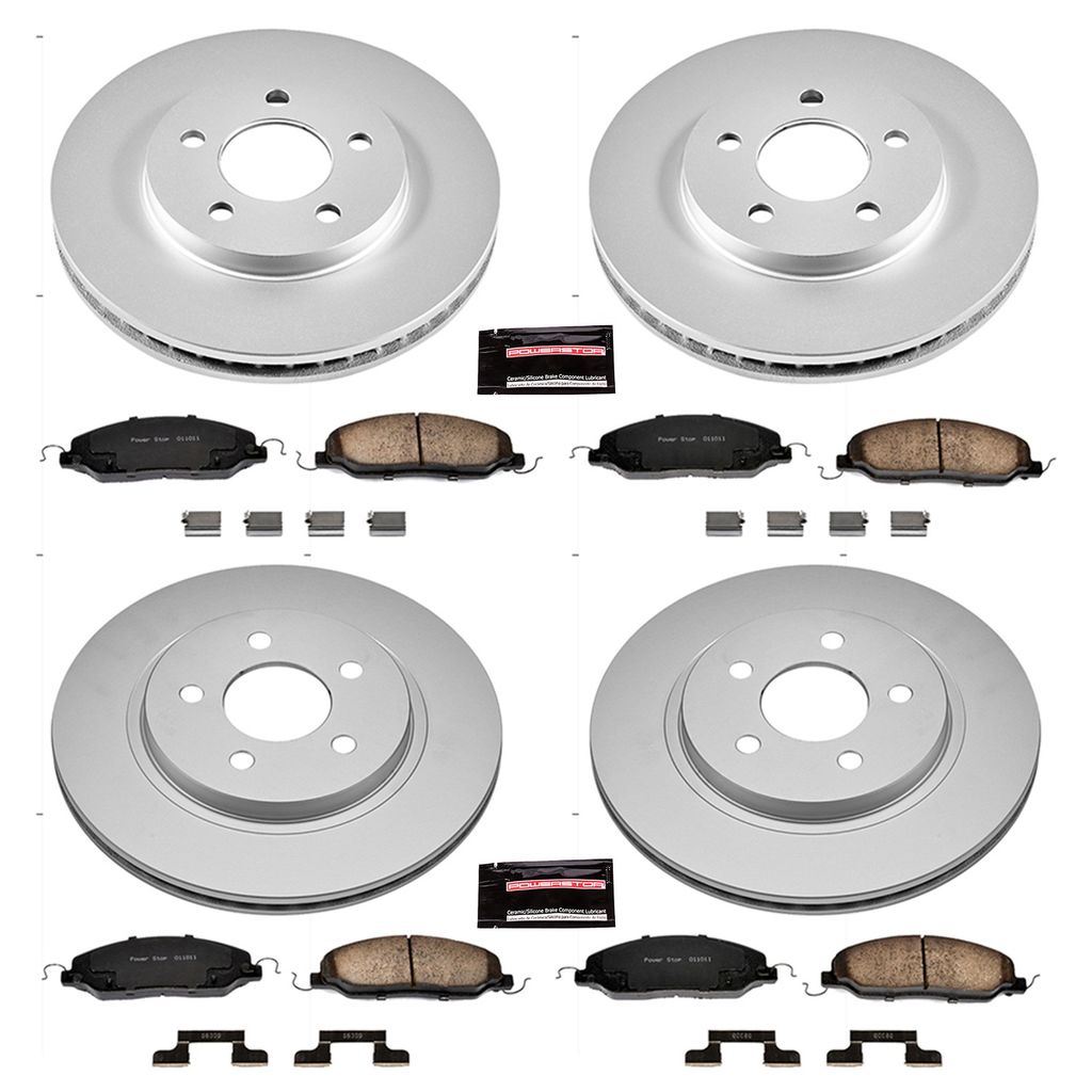 PowerStop CRK1383 - Z17 Geomet Coated Rotor and Low Dust Brake Pad Kit