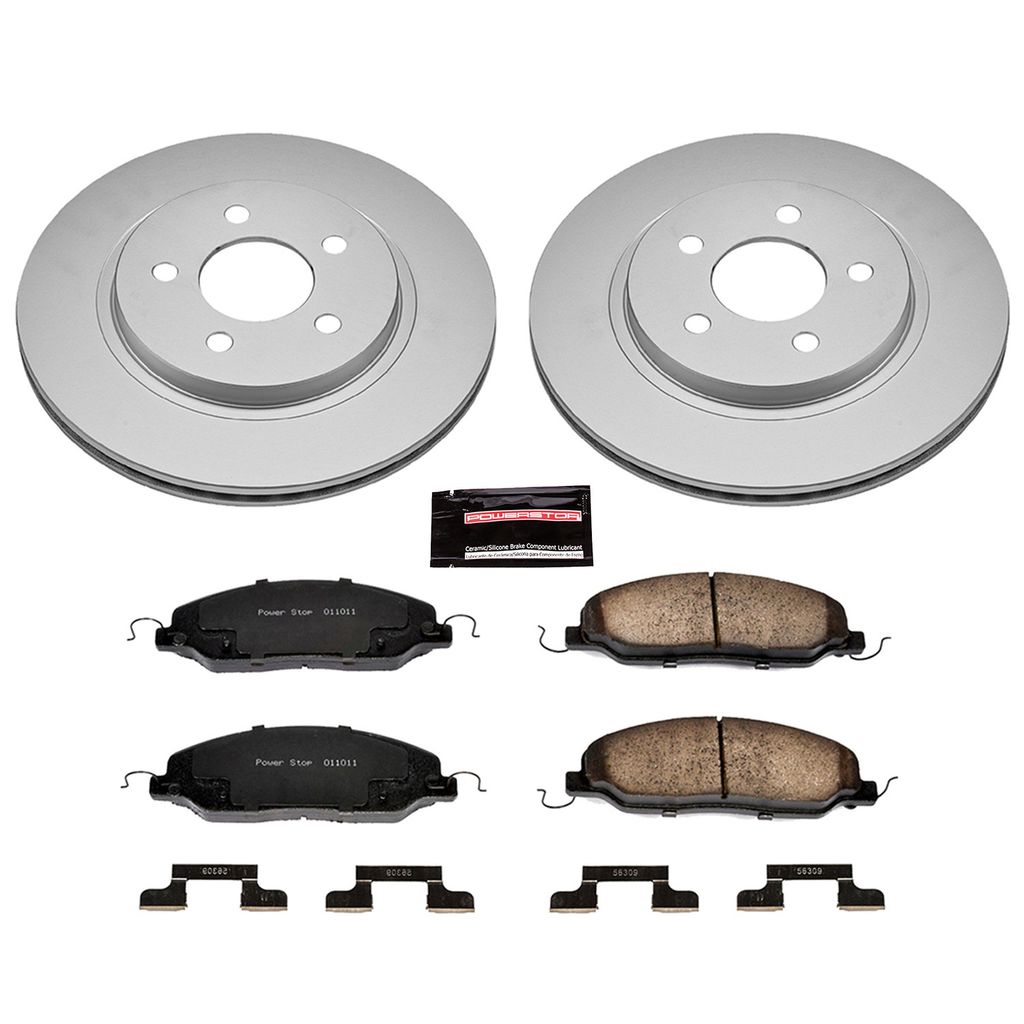 Z17 Geomet Coated Rotor and Low Dust Brake Pad Kit