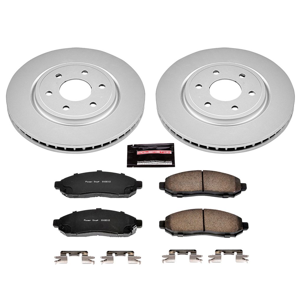 PowerStop CRK142 - Z17 Geomet Coated Rotor and Low Dust Brake Pad Kit