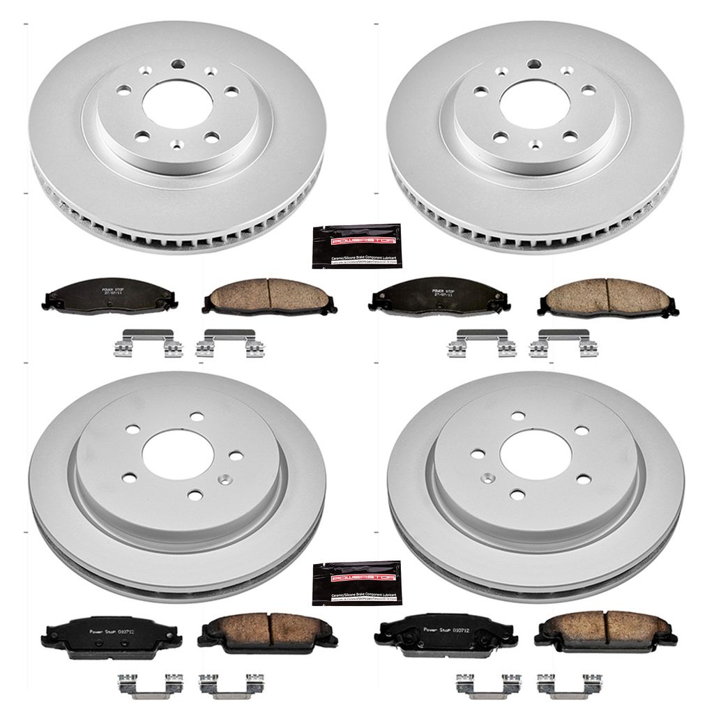 PowerStop CRK1420 - Z17 Geomet Coated Rotor and Low Dust Brake Pad Kit
