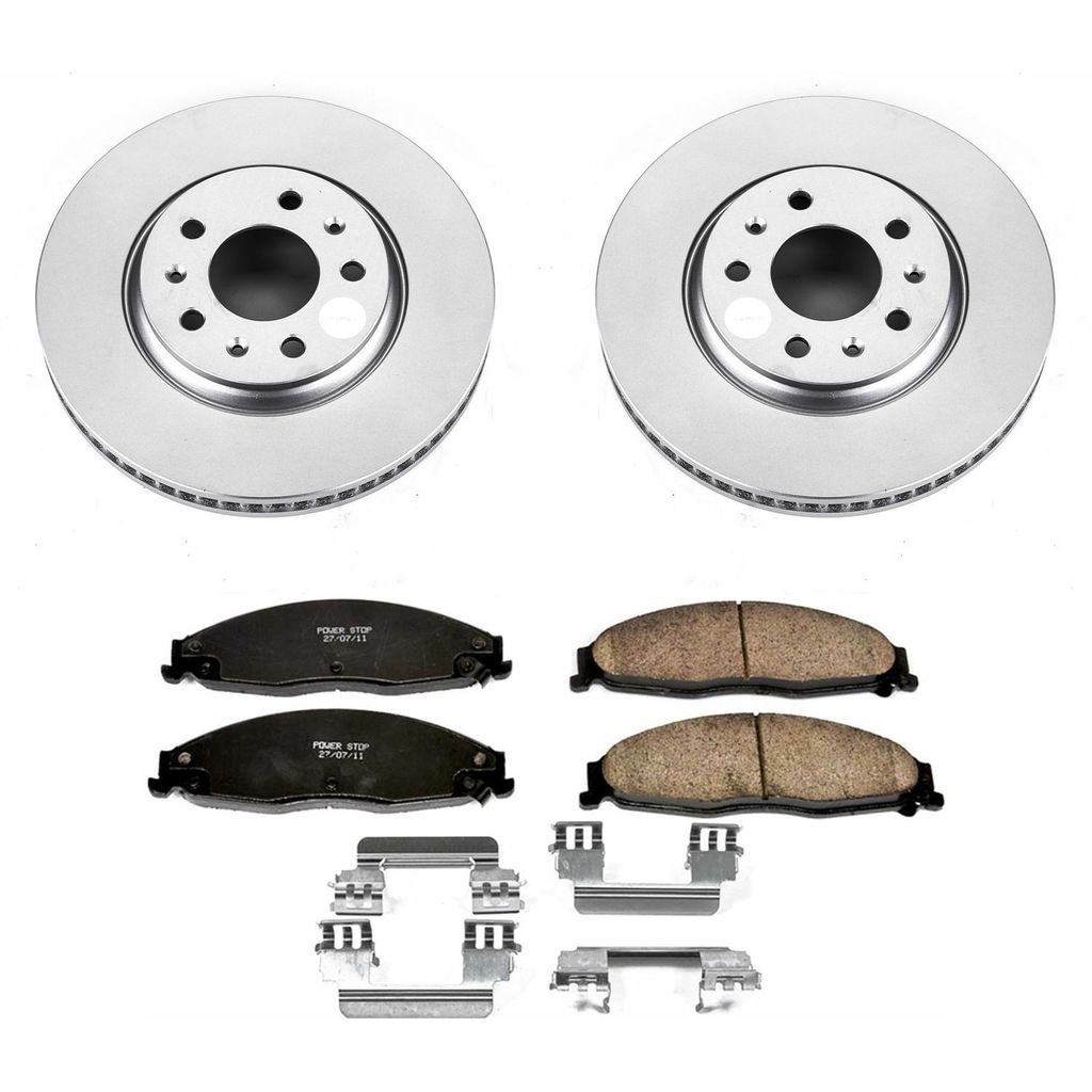 PowerStop CRK1423 - Z17 Geomet Coated Rotor and Low Dust Brake Pad Kit
