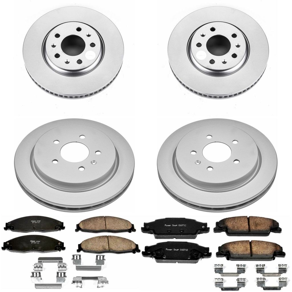 PowerStop CRK1424 - Z17 Geomet Coated Rotor and Low Dust Brake Pad Kit