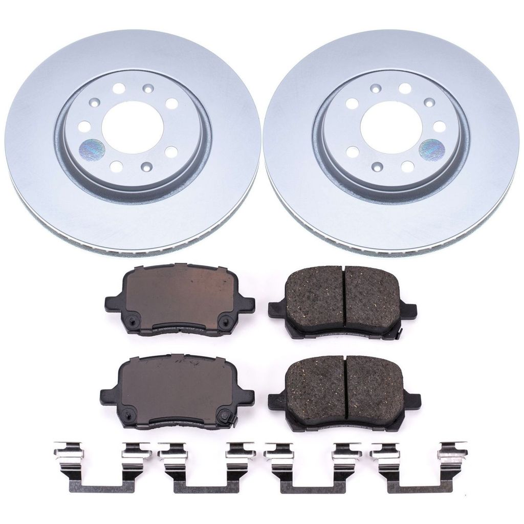 PowerStop CRK1433 - Z17 Geomet Coated Rotor and Low Dust Brake Pad Kit