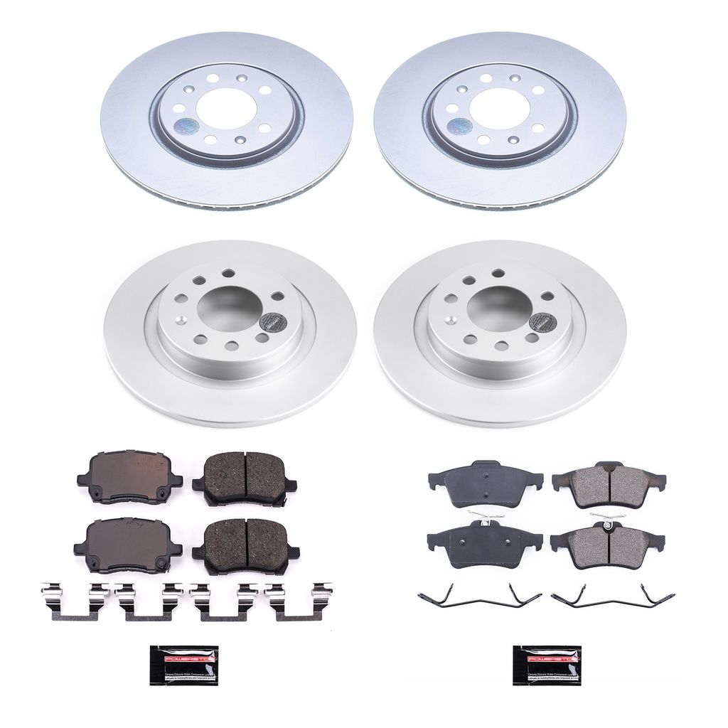 PowerStop CRK1434 - Z17 Geomet Coated Rotor and Low Dust Brake Pad Kit