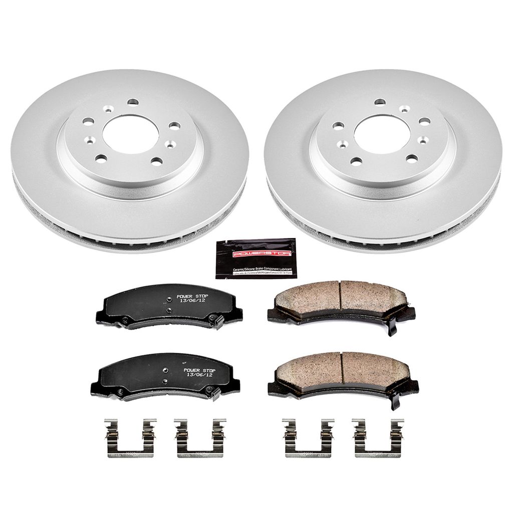 PowerStop CRK1437 - Z17 Geomet Coated Rotor and Low Dust Brake Pad Kit