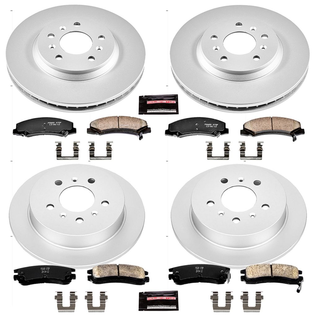 PowerStop CRK1438 - Z17 Geomet Coated Rotor and Low Dust Brake Pad Kit