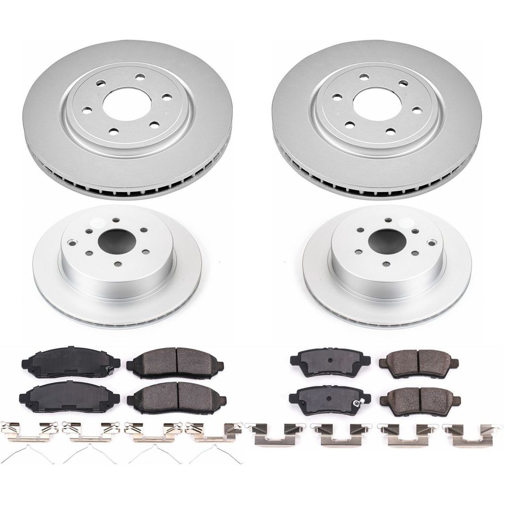 PowerStop CRK144 - Z17 Geomet Coated Rotor and Low Dust Brake Pad Kit