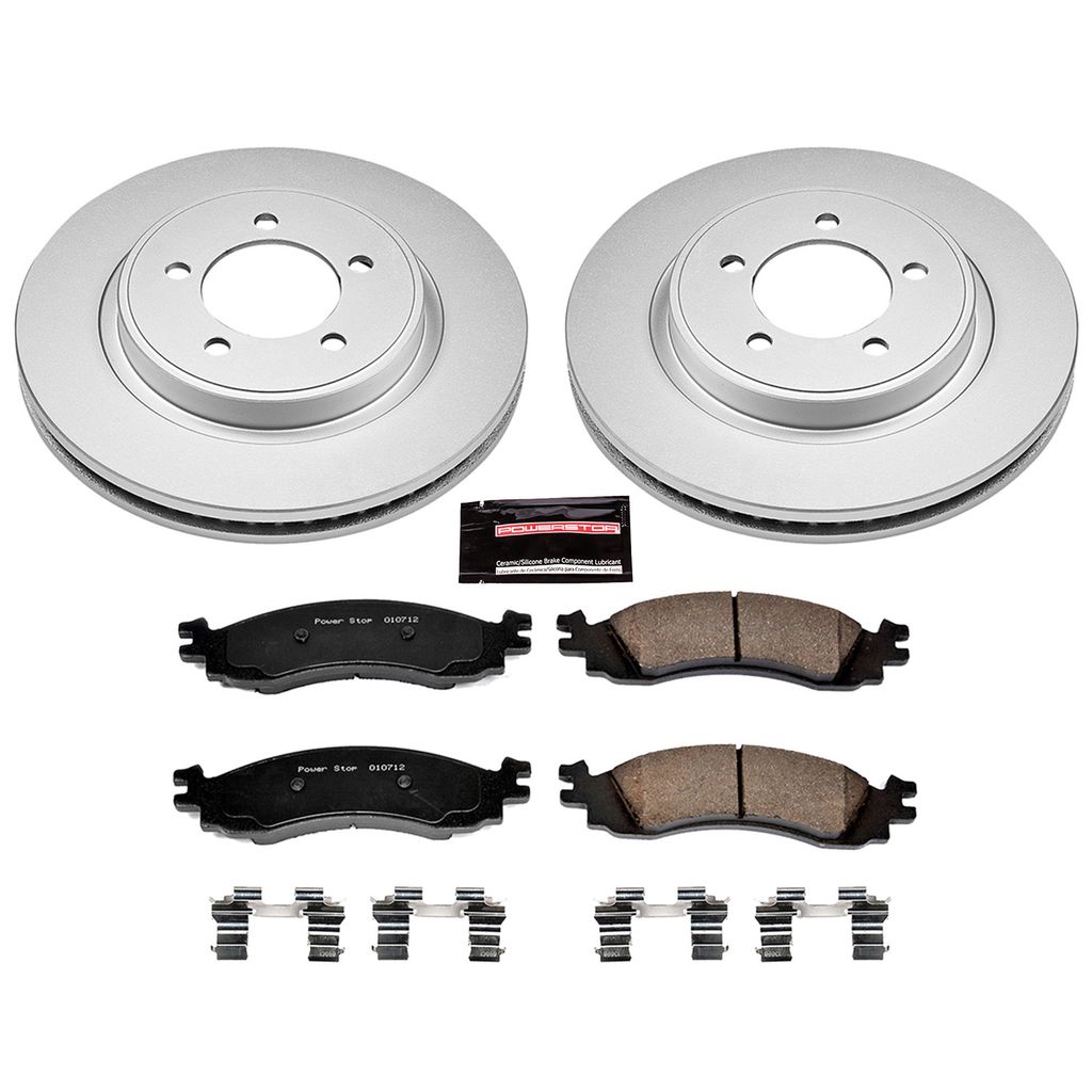 PowerStop CRK1441 - Z17 Geomet Coated Rotor and Low Dust Brake Pad Kit