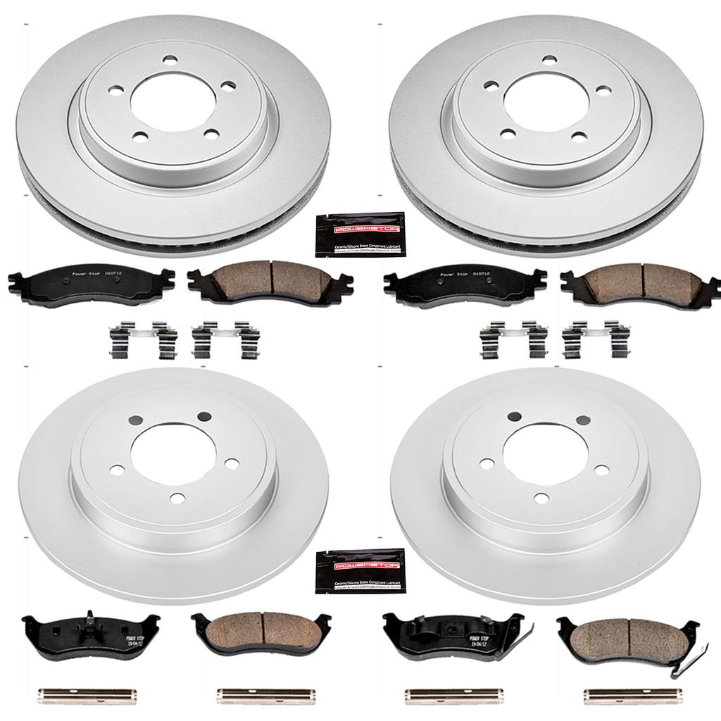 PowerStop CRK1443 - Z17 Geomet Coated Rotor and Low Dust Brake Pad Kit