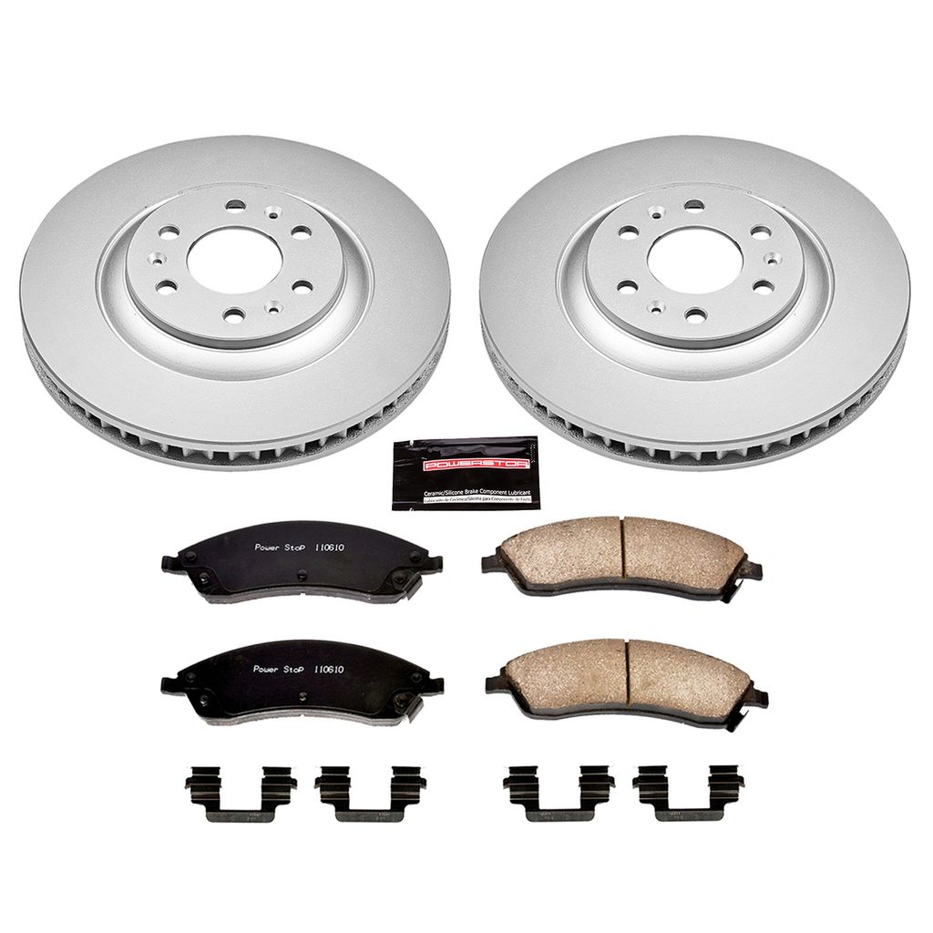 PowerStop CRK1449 - Z17 Geomet Coated Rotor and Low Dust Brake Pad Kit