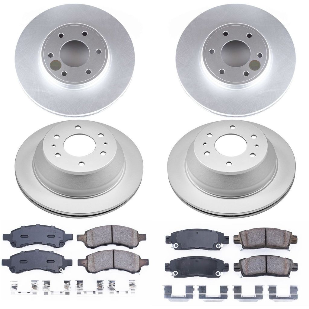 PowerStop CRK1454 - Z17 Geomet Coated Rotor and Low Dust Brake Pad Kit