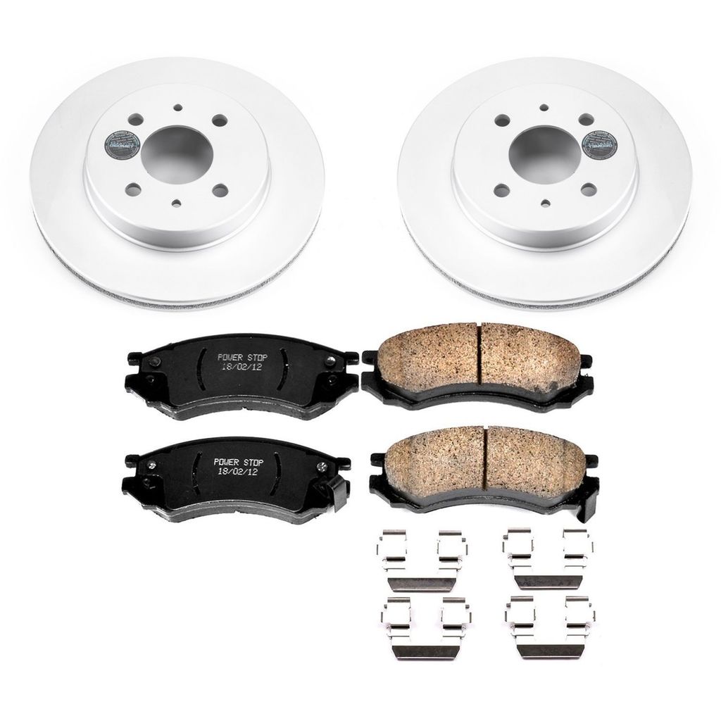 PowerStop CRK1515 - Z17 Geomet Coated Rotor and Low Dust Brake Pad Kit