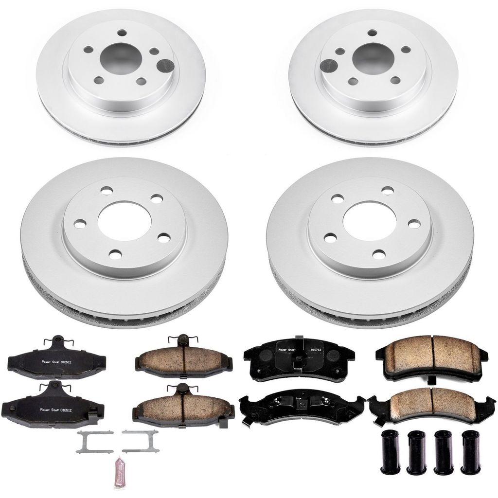 PowerStop CRK1535 - Z17 Geomet Coated Rotor and Low Dust Brake Pad Kit