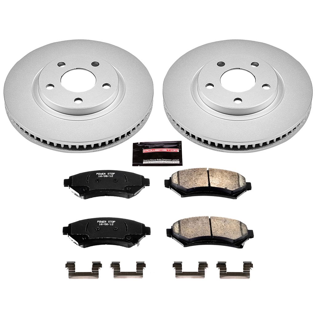 PowerStop CRK1542 - Z17 Geomet Coated Rotor and Low Dust Brake Pad Kit