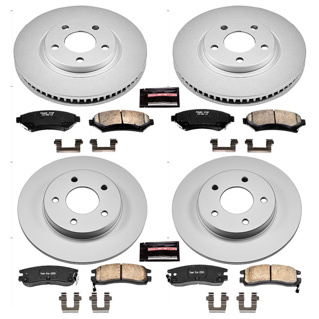 PowerStop CRK1543 - Z17 Geomet Coated Rotor and Low Dust Brake Pad Kit