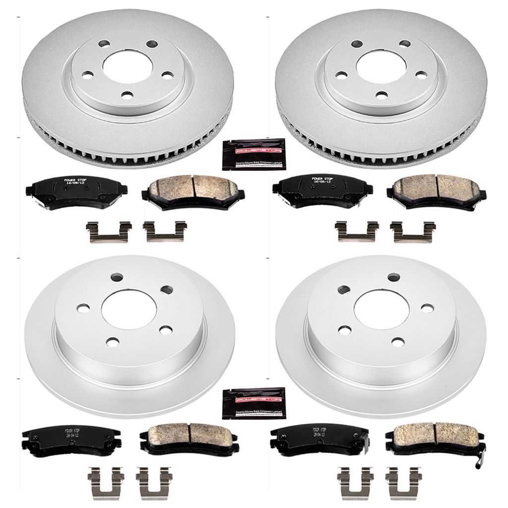 PowerStop CRK1544 - Z17 Geomet Coated Rotor and Low Dust Brake Pad Kit