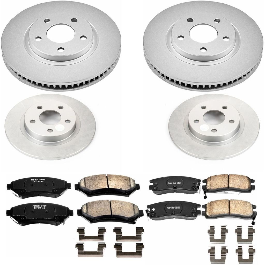 PowerStop CRK1545 - Z17 Geomet Coated Rotor and Low Dust Brake Pad Kit