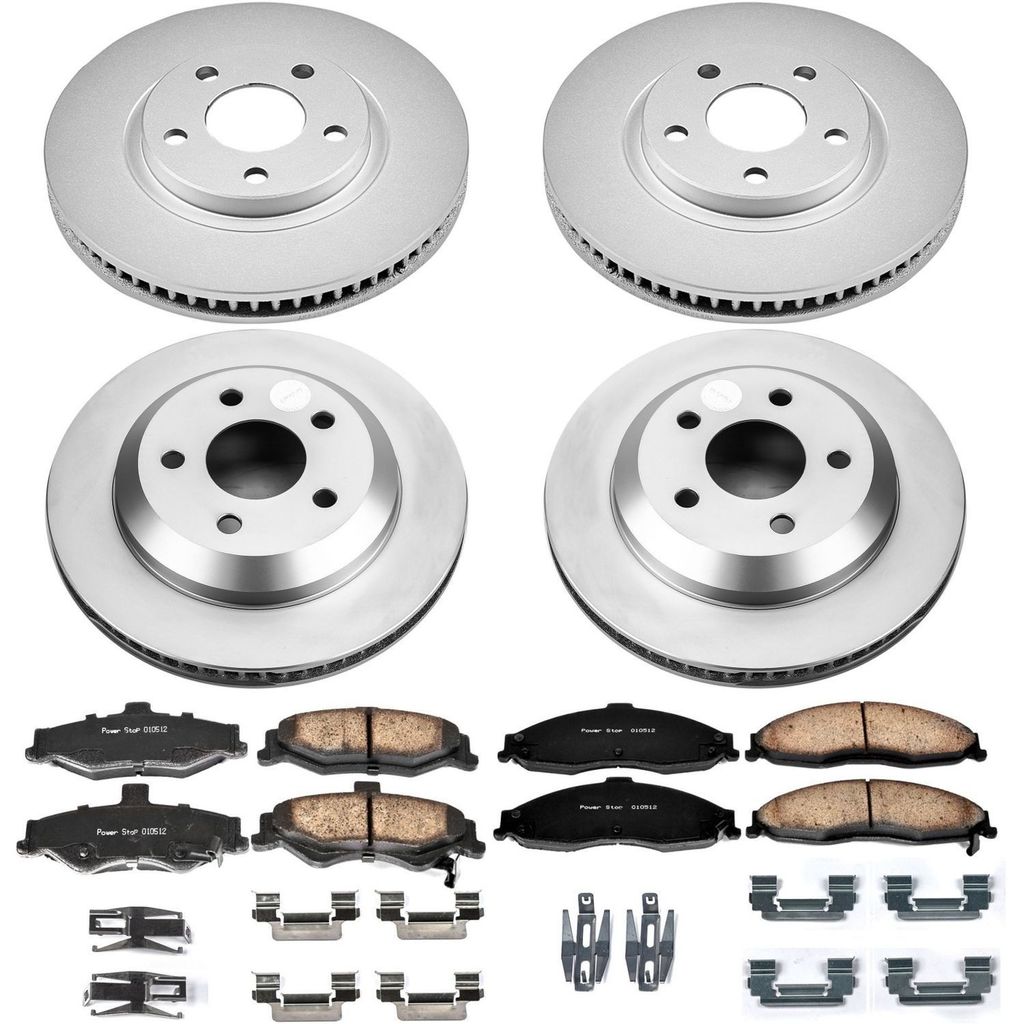 PowerStop CRK1548 - Z17 Geomet Coated Rotor and Low Dust Brake Pad Kit