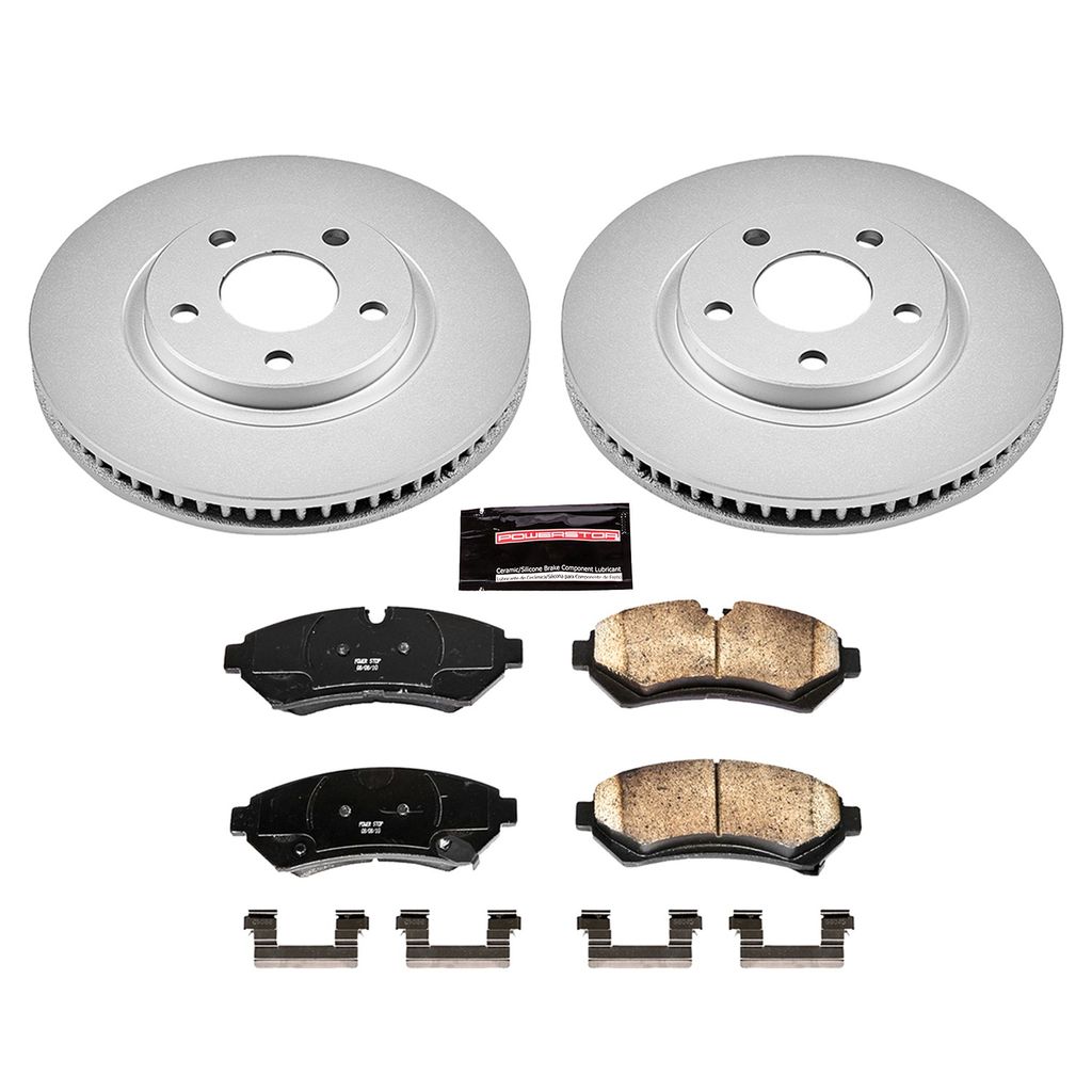 PowerStop CRK1549 - Z17 Geomet Coated Rotor and Low Dust Brake Pad Kit