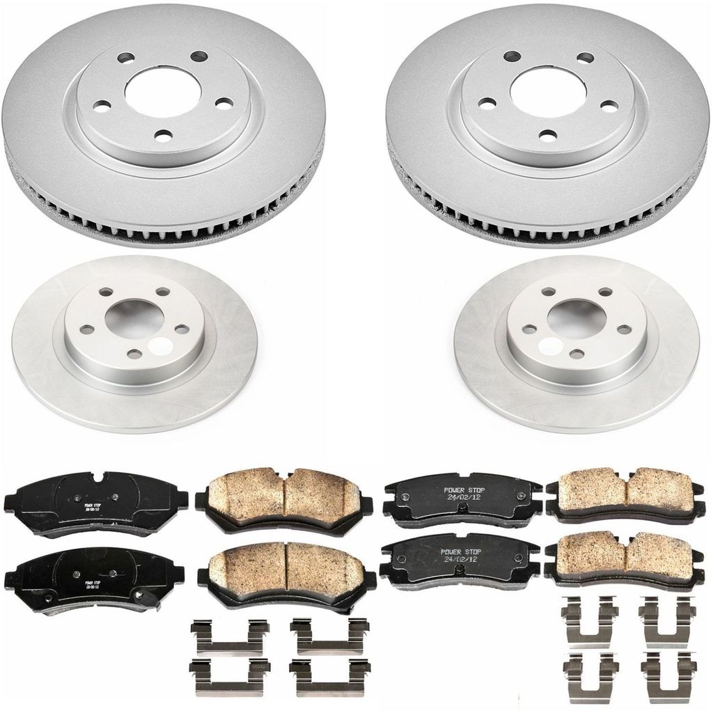 PowerStop CRK1550 - Z17 Geomet Coated Rotor and Low Dust Brake Pad Kit