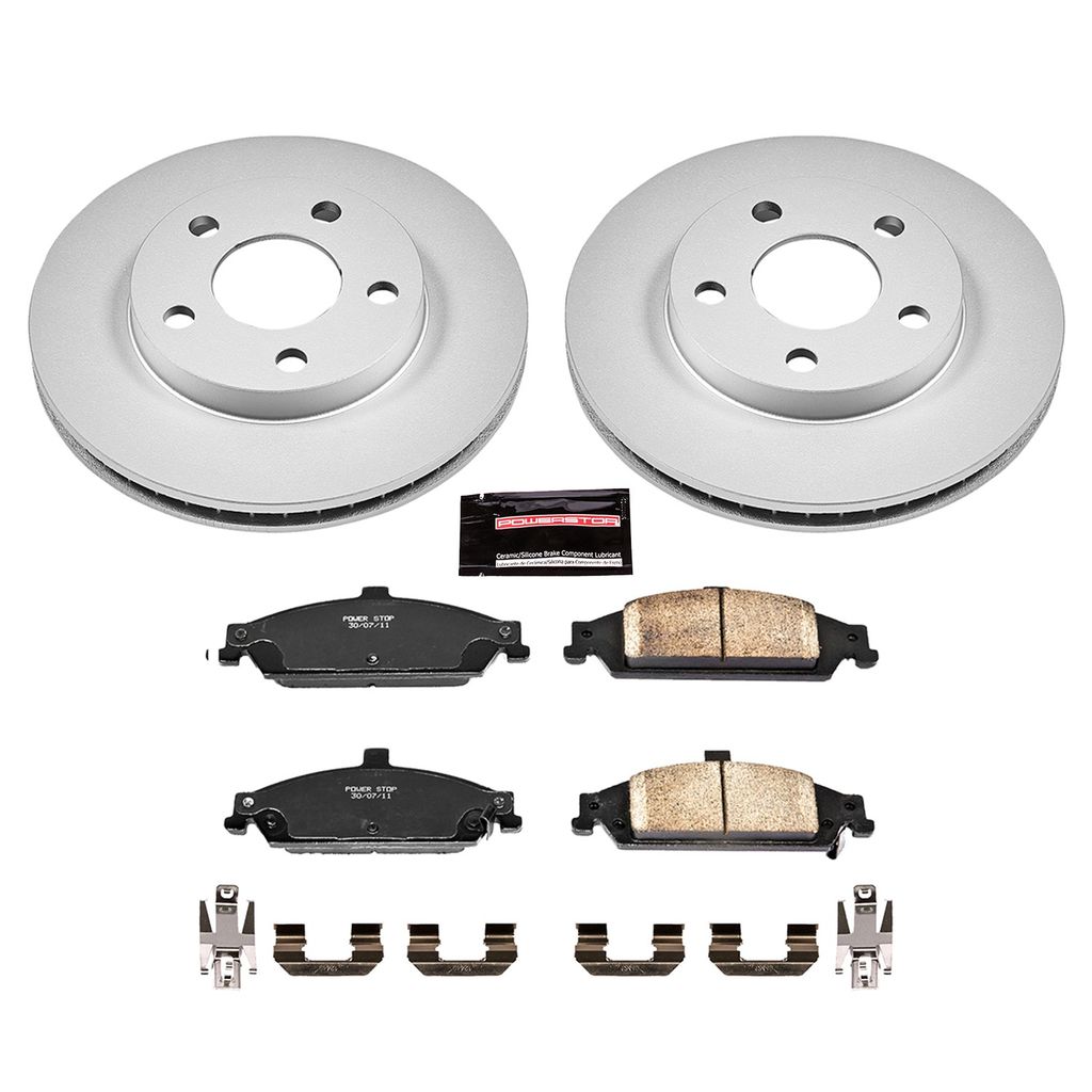 PowerStop CRK1551 - Z17 Geomet Coated Rotor and Low Dust Brake Pad Kit