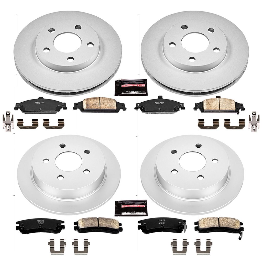 PowerStop CRK1552 - Z17 Geomet Coated Rotor and Low Dust Brake Pad Kit