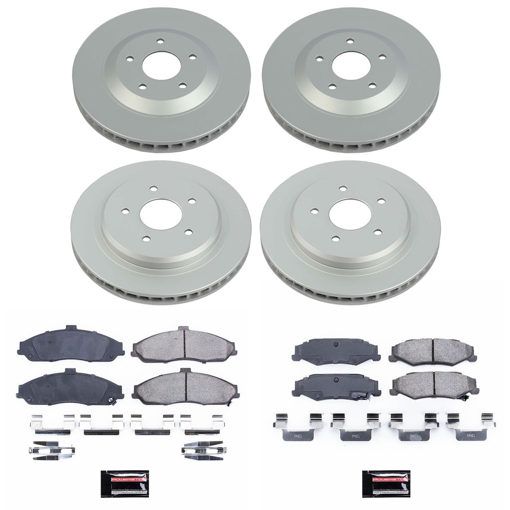 PowerStop CRK1560 - Z17 Geomet Coated Rotor and Low Dust Brake Pad Kit