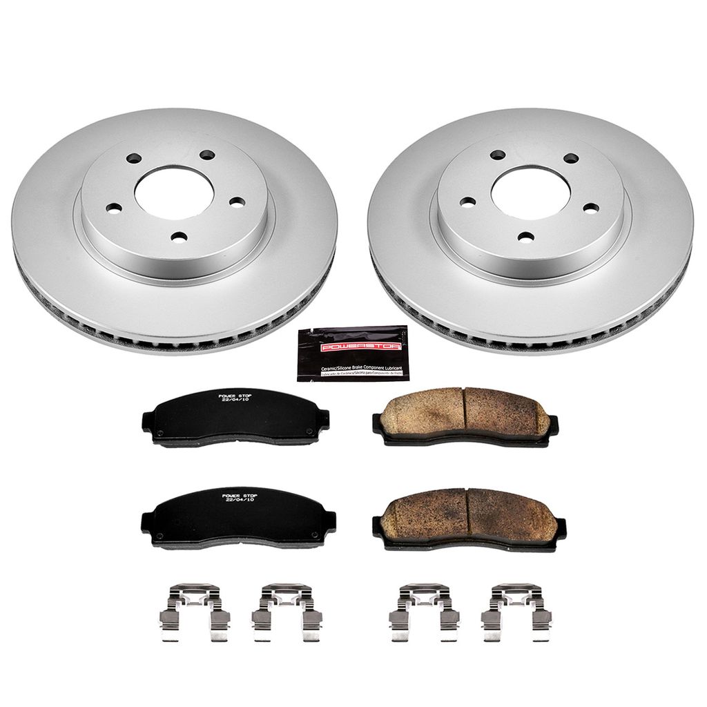 PowerStop CRK1576 - Z17 Geomet Coated Rotor and Low Dust Brake Pad Kit