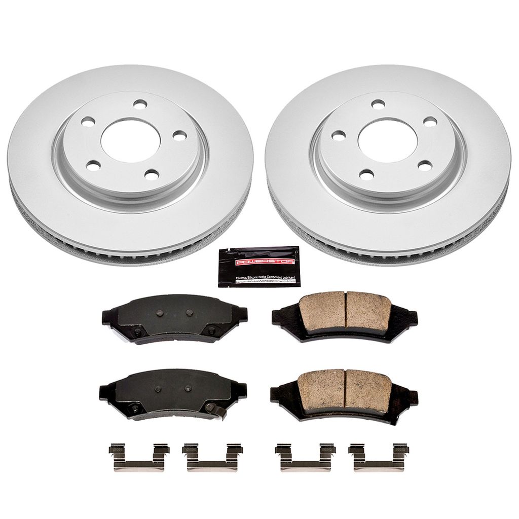 PowerStop CRK1586 - Z17 Geomet Coated Rotor and Low Dust Brake Pad Kit