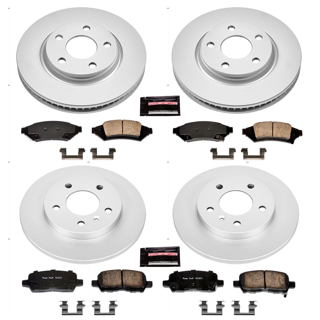 PowerStop CRK1587 - Z17 Geomet Coated Rotor and Low Dust Brake Pad Kit