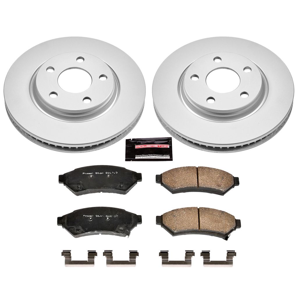 PowerStop CRK1588 - Z17 Geomet Coated Rotor and Low Dust Brake Pad Kit