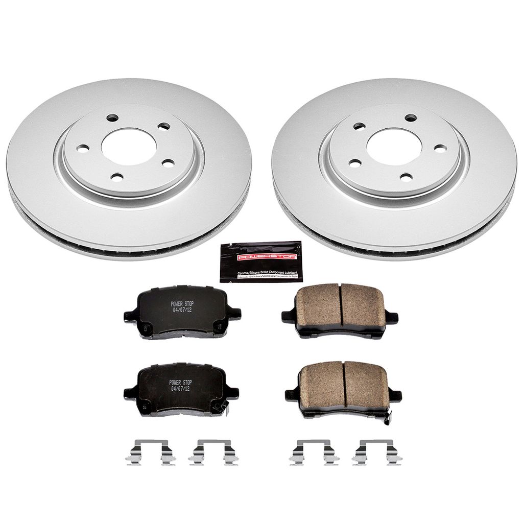 PowerStop CRK1610 - Z17 Geomet Coated Rotor and Low Dust Brake Pad Kit