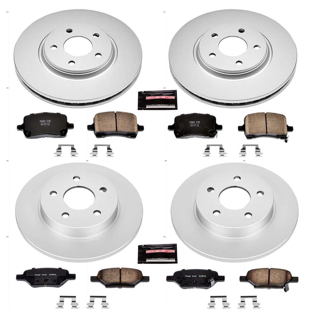 PowerStop CRK1612 - Z17 Geomet Coated Rotor and Low Dust Brake Pad Kit