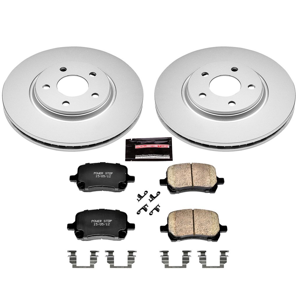 PowerStop CRK1614 - Z17 Geomet Coated Rotor and Low Dust Brake Pad Kit