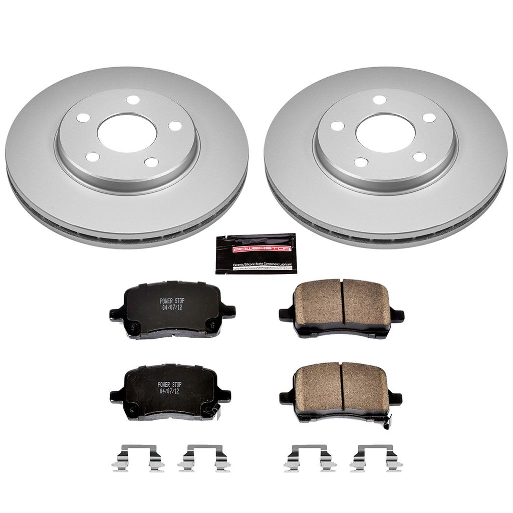PowerStop CRK1617 - Z17 Geomet Coated Rotor and Low Dust Brake Pad Kit