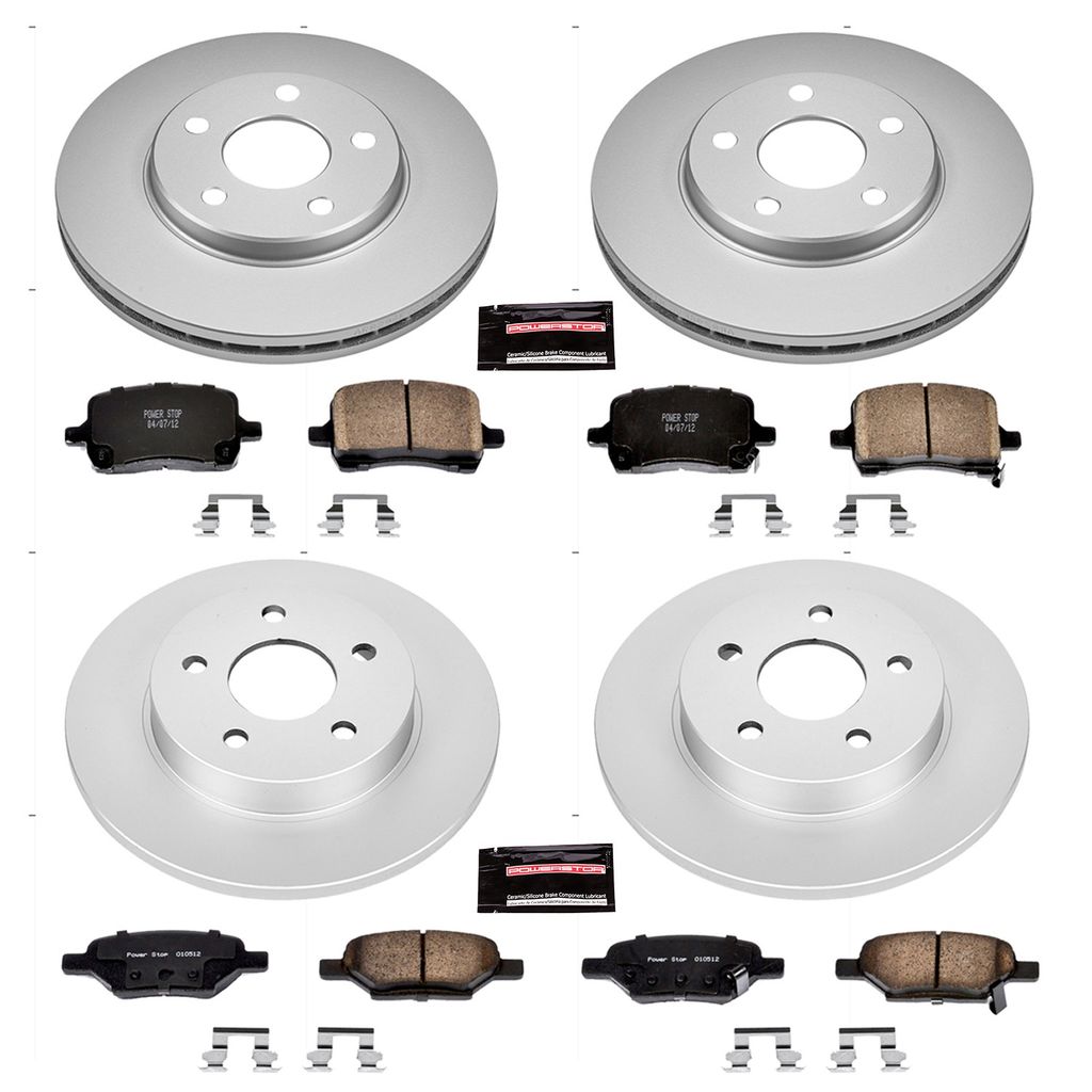 PowerStop CRK1618 - Z17 Geomet Coated Rotor and Low Dust Brake Pad Kit