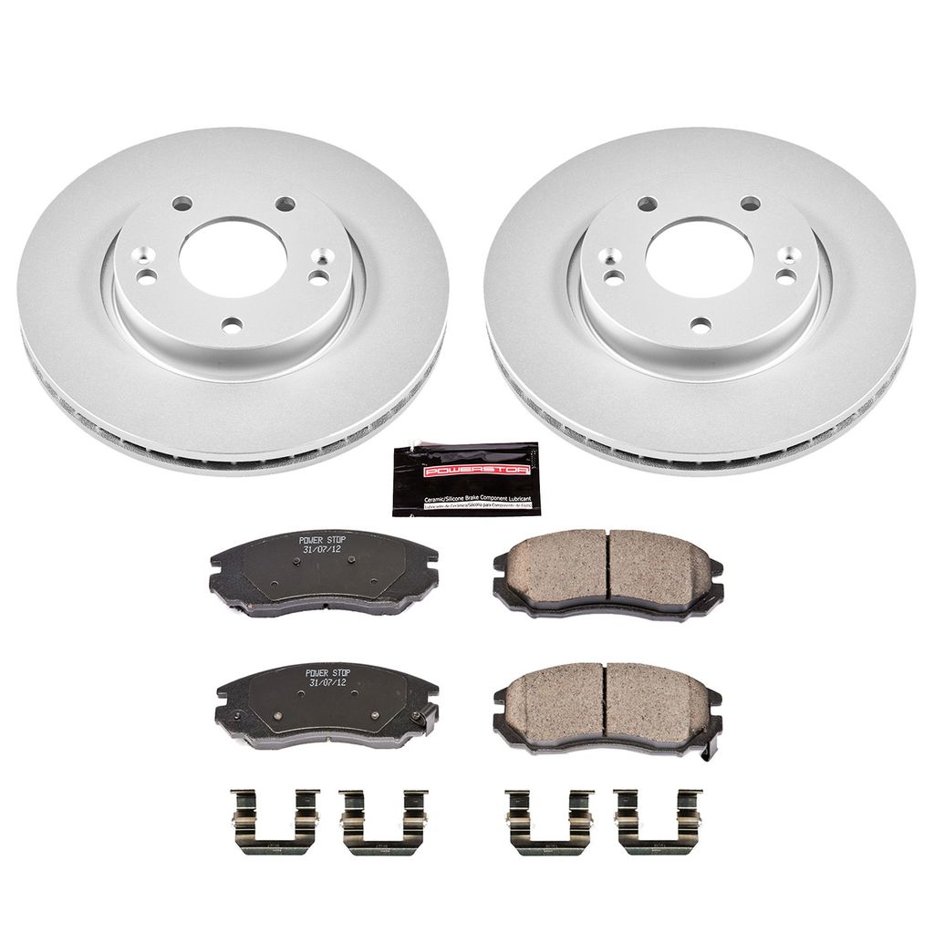PowerStop CRK163 - Z17 Geomet Coated Rotor and Low Dust Brake Pad Kit