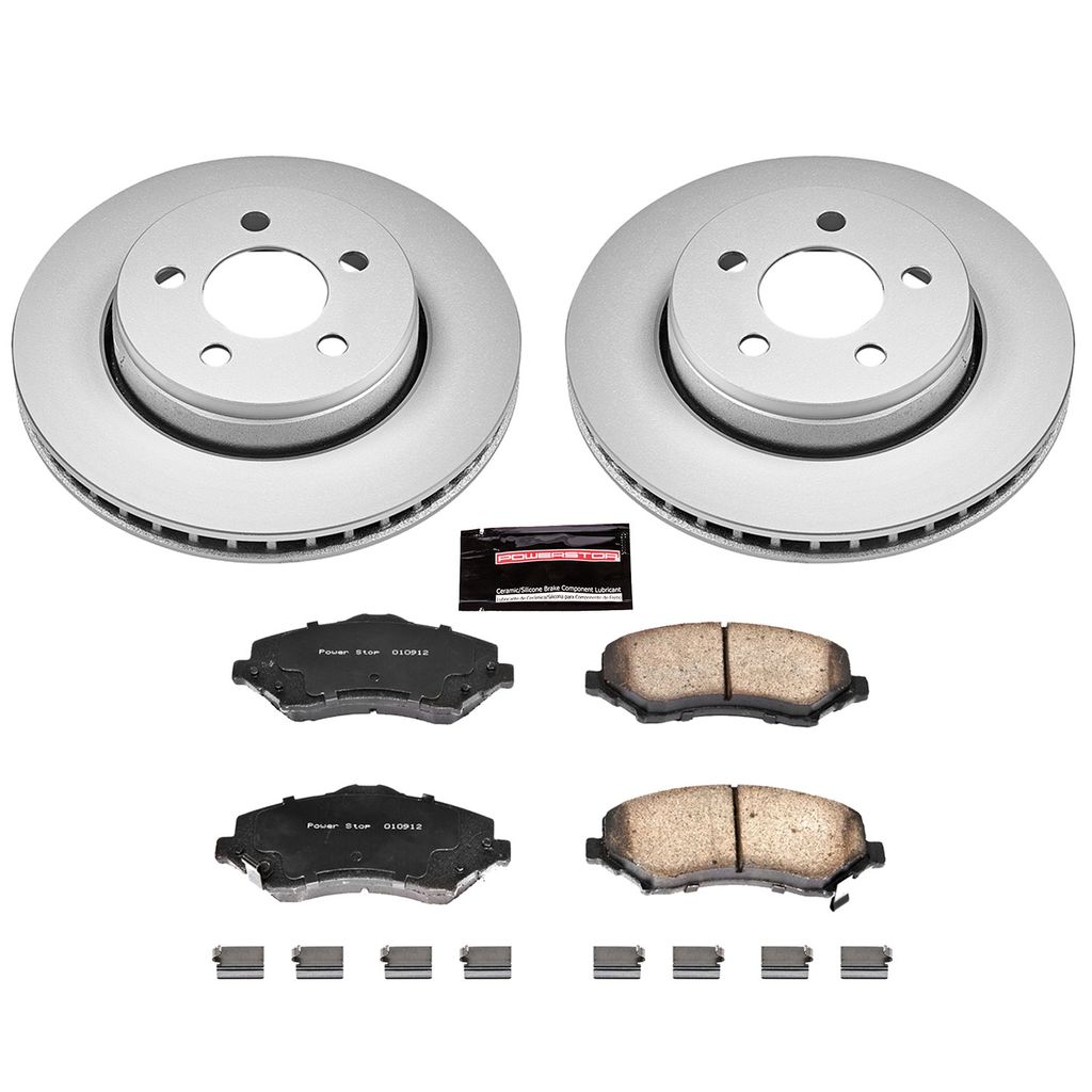PowerStop CRK1631 - Z17 Geomet Coated Rotor and Low Dust Brake Pad Kit