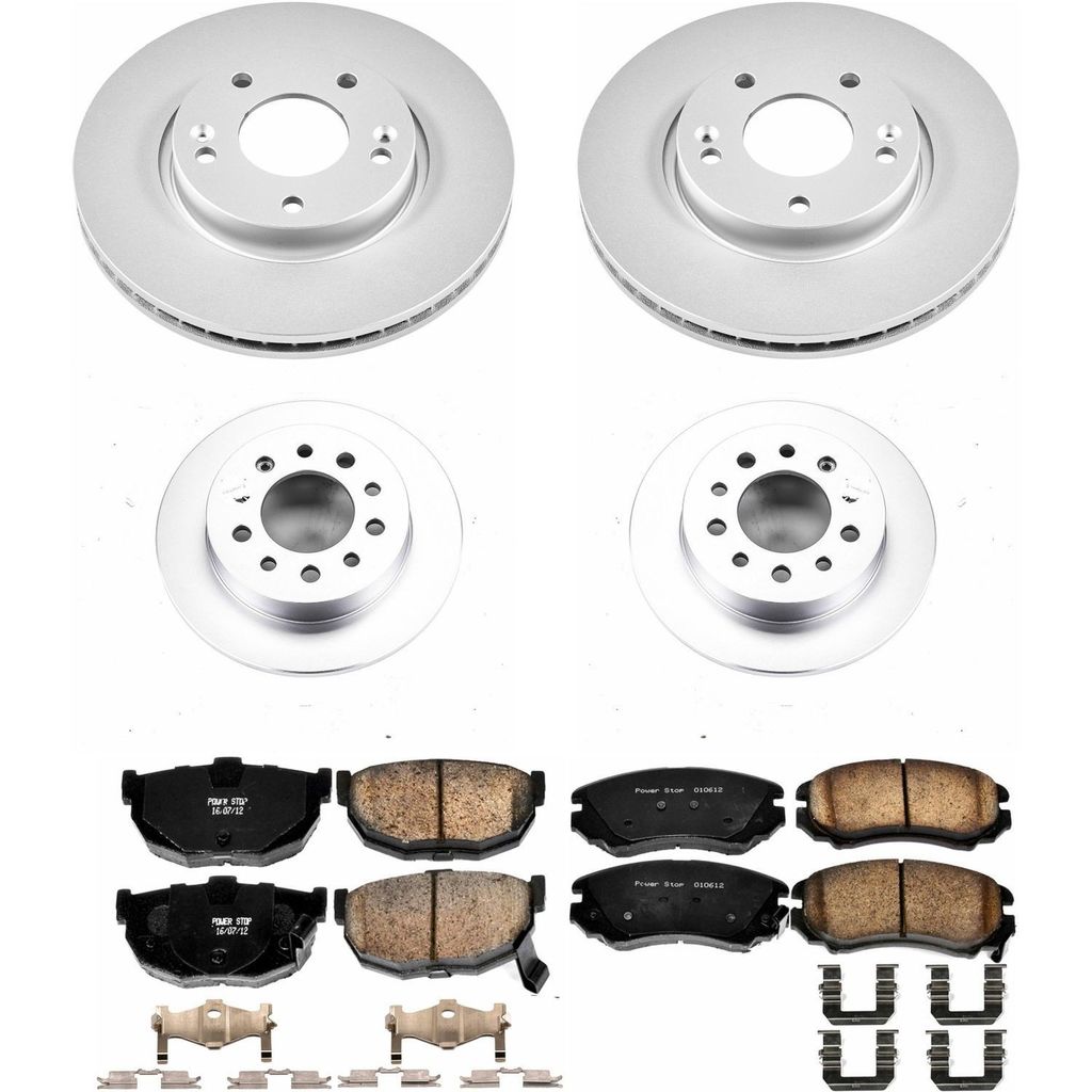 PowerStop CRK166 - Z17 Geomet Coated Rotor and Low Dust Brake Pad Kit