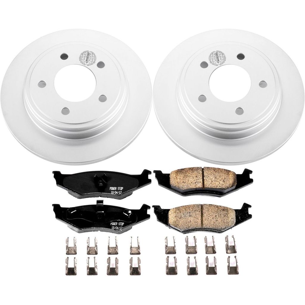 PowerStop CRK1667 - Z17 Geomet Coated Rotor and Low Dust Brake Pad Kit