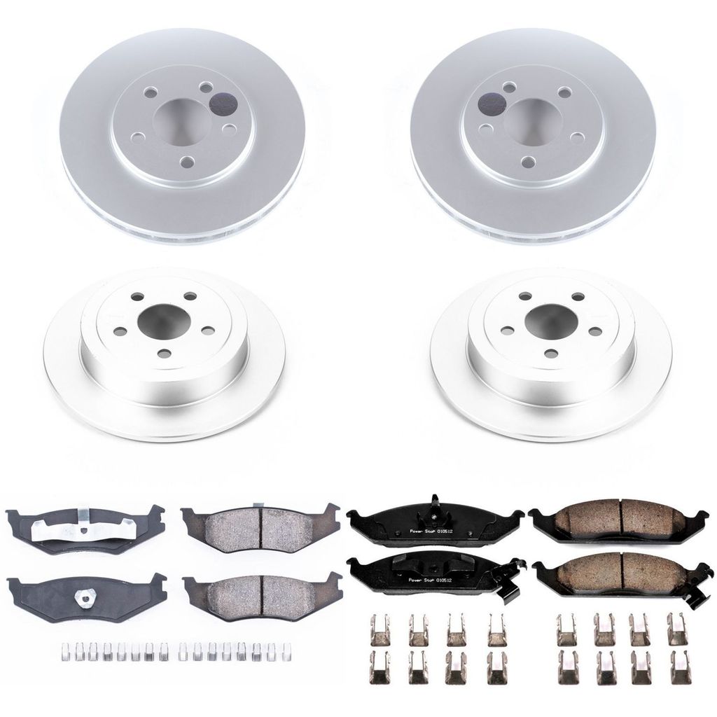 PowerStop CRK1677 - Z17 Geomet Coated Rotor and Low Dust Brake Pad Kit
