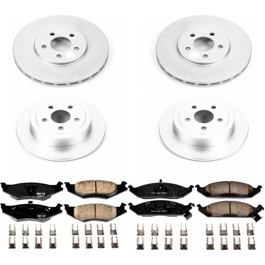 PowerStop CRK1680 - Z17 Geomet Coated Rotor and Low Dust Brake Pad Kit