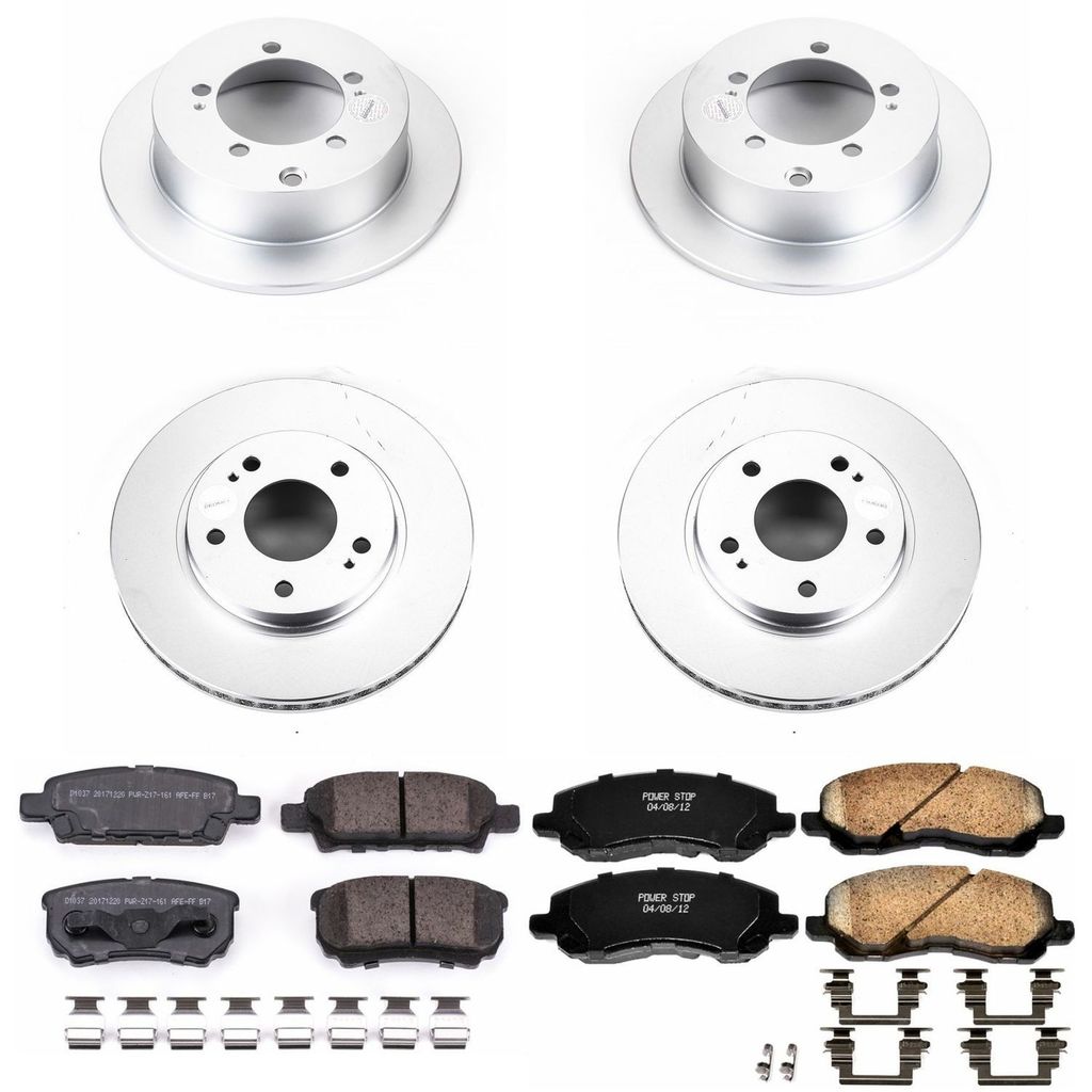 PowerStop CRK1682 - Z17 Geomet Coated Rotor and Low Dust Brake Pad Kit
