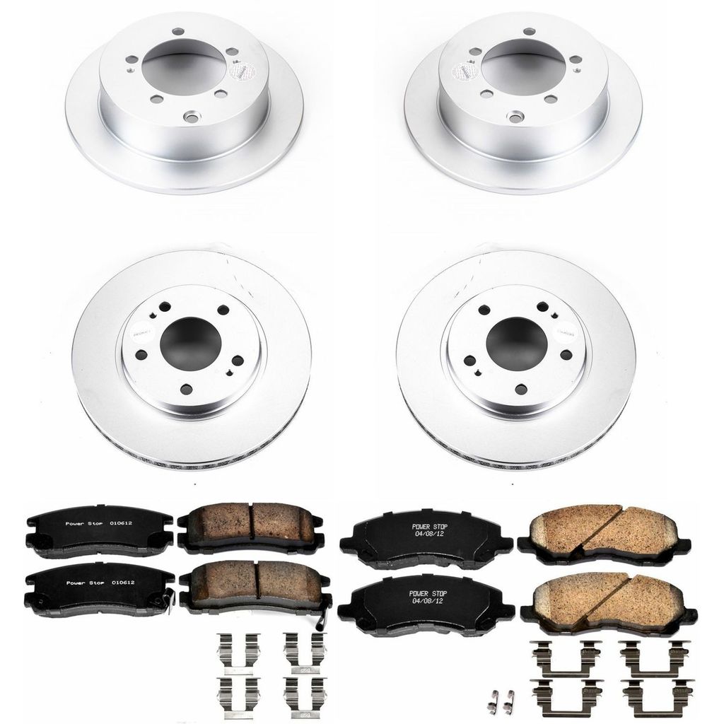 PowerStop CRK1683 - Z17 Geomet Coated Rotor and Low Dust Brake Pad Kit