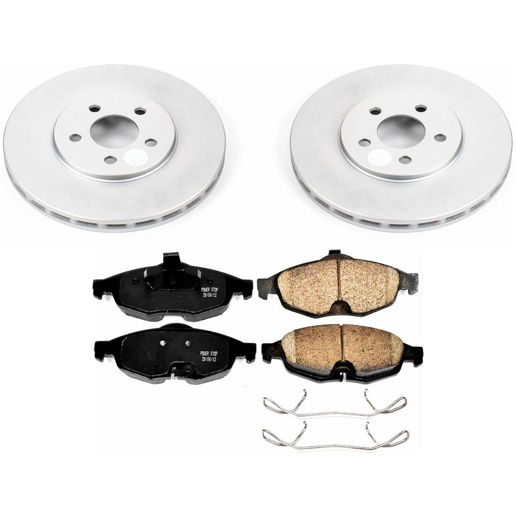 PowerStop CRK1684 - Z17 Geomet Coated Rotor and Low Dust Brake Pad Kit
