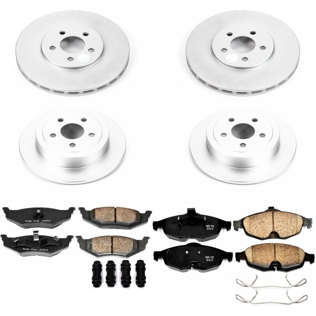 PowerStop CRK1685 - Z17 Geomet Coated Rotor and Low Dust Brake Pad Kit