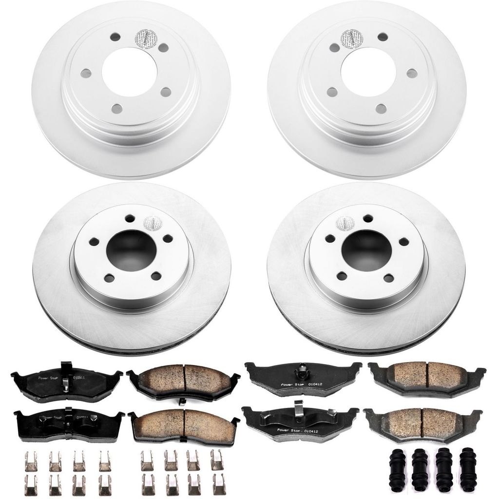 PowerStop CRK1693 - Z17 Geomet Coated Rotor and Low Dust Brake Pad Kit