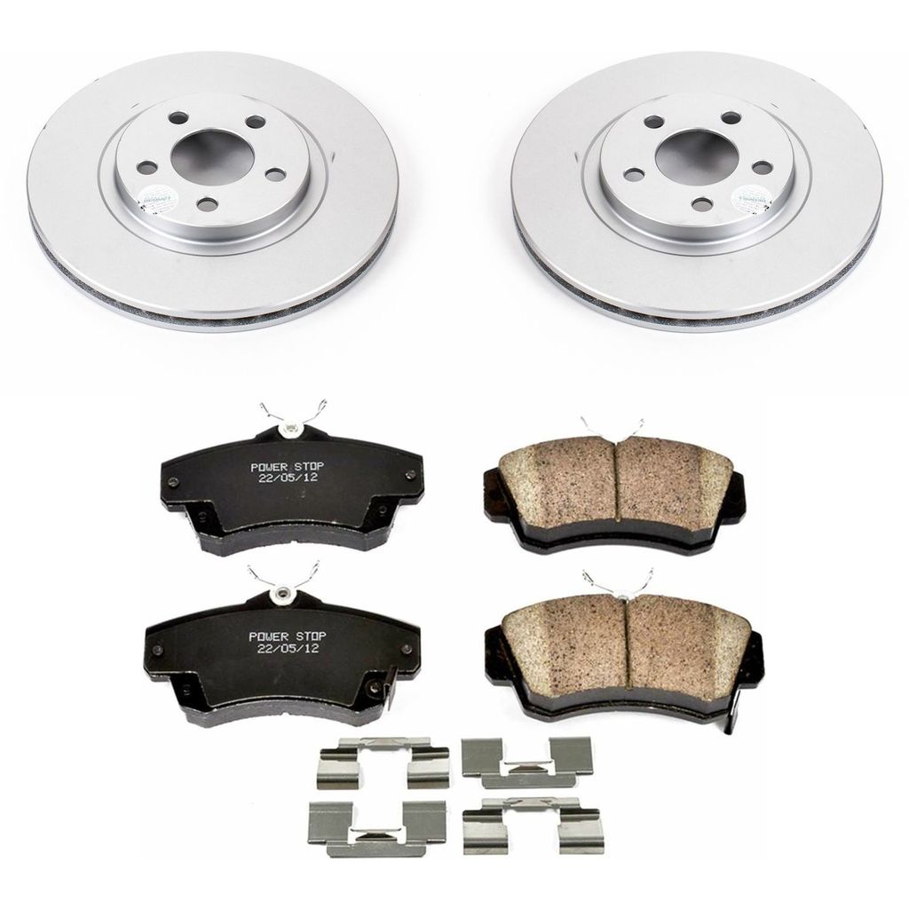 PowerStop CRK1704 - Z17 Geomet Coated Rotor and Low Dust Brake Pad Kit