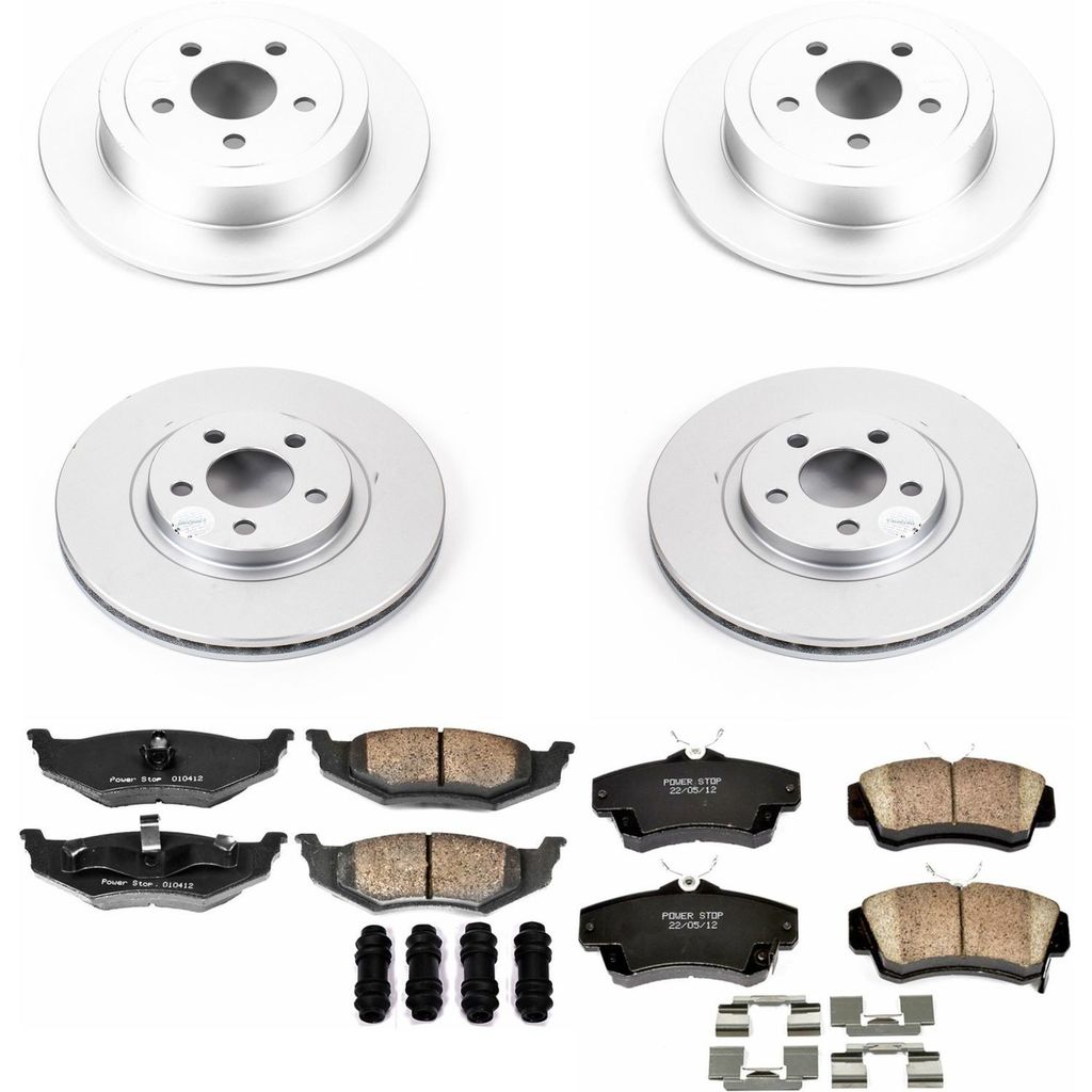 PowerStop CRK1705 - Z17 Geomet Coated Rotor and Low Dust Brake Pad Kit