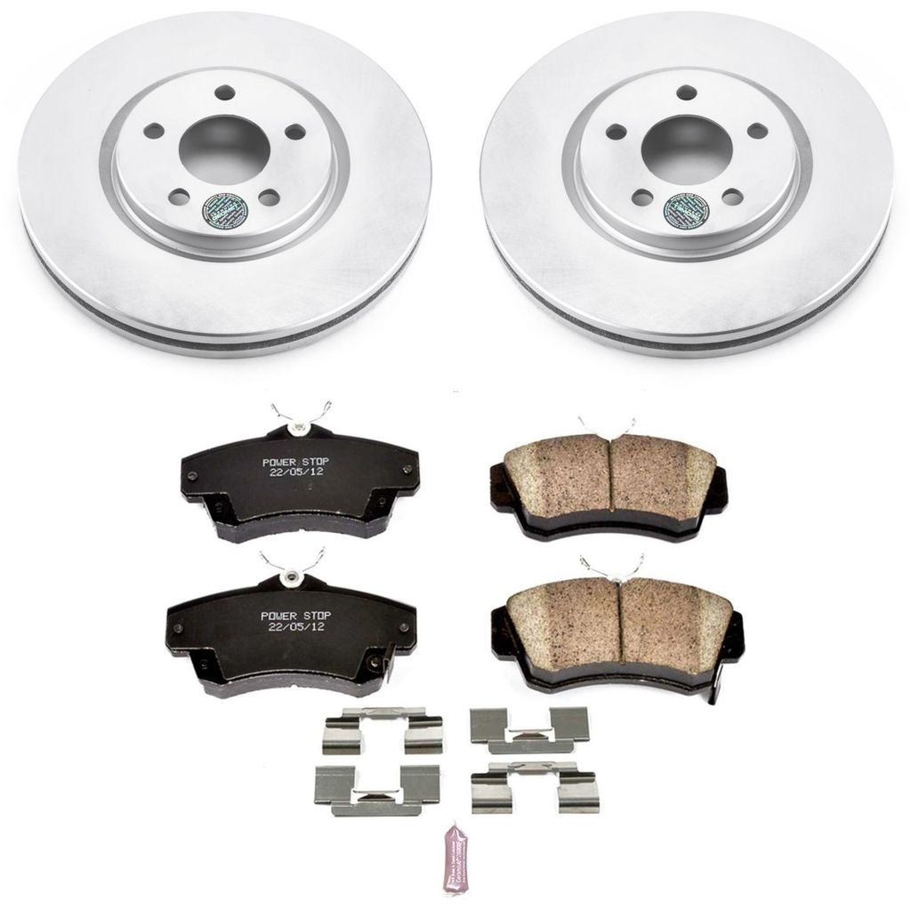 PowerStop CRK1706 - Z17 Geomet Coated Rotor and Low Dust Brake Pad Kit
